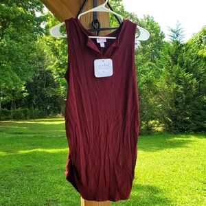 Burgandy Ribbed Tanktop Maternity NWT